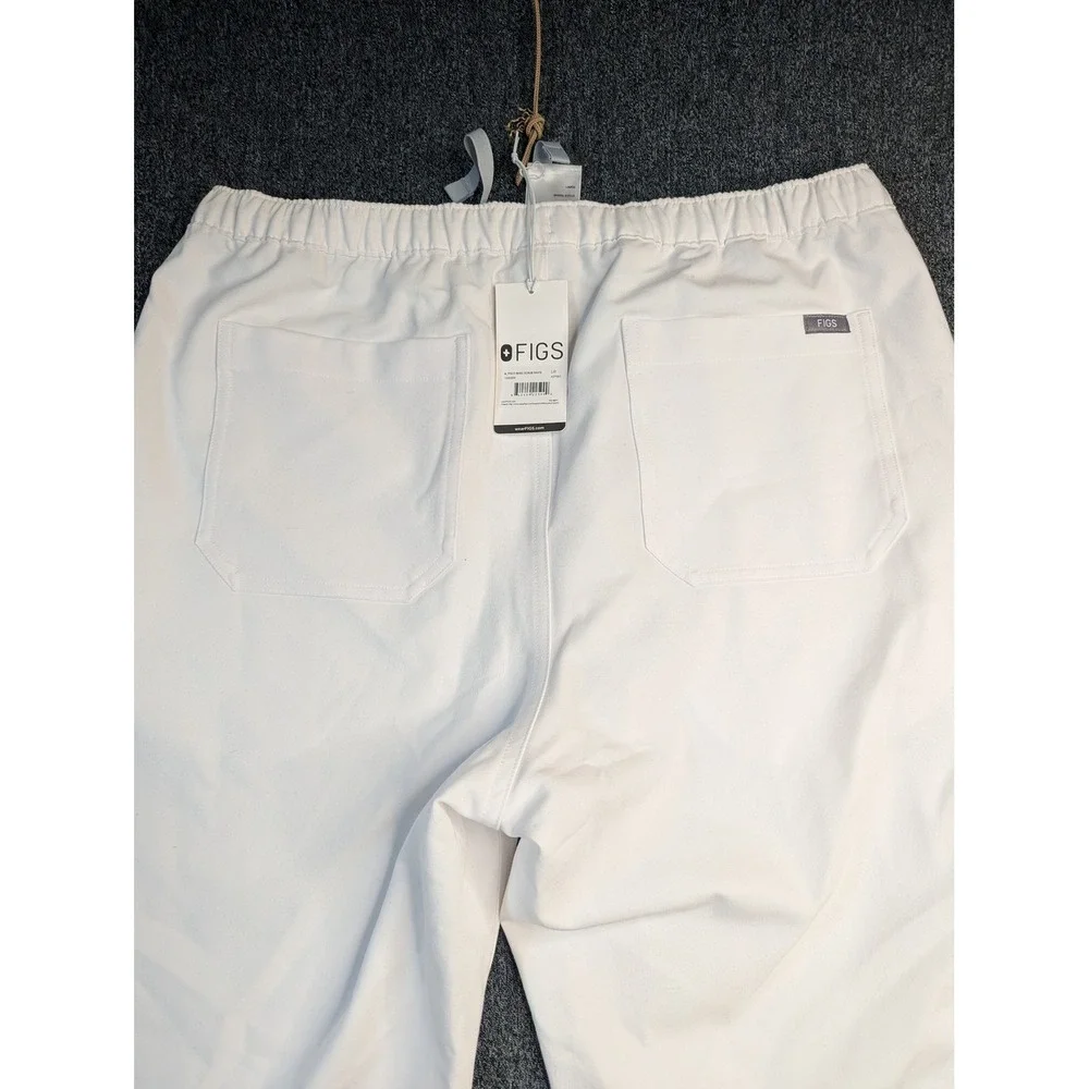 FIGS Team USA Medical Team Pisco Basic Scrub Pants Mens Large White NWT